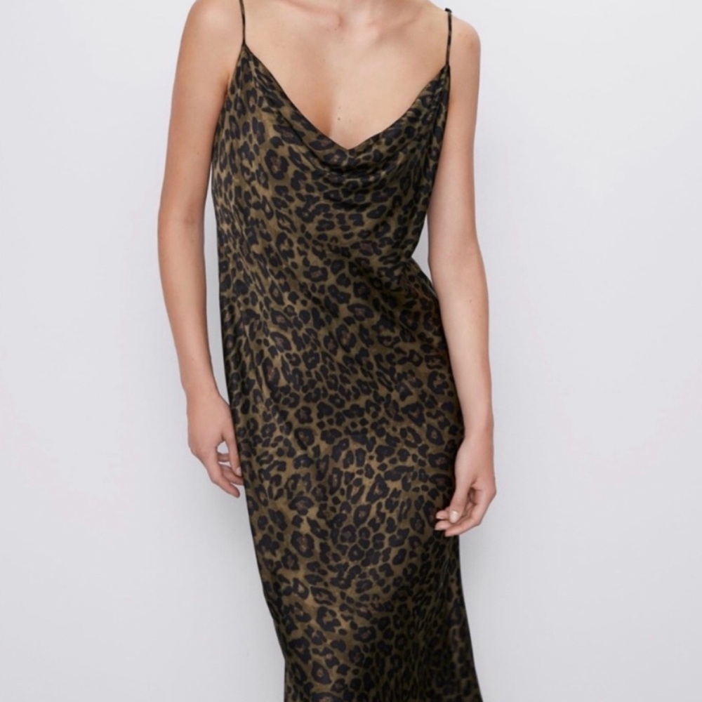 Leopard Print Slip Dress